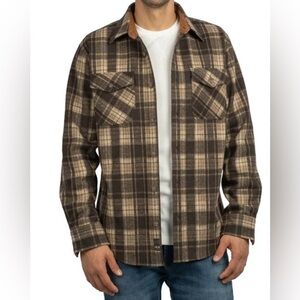 Jachs Men's Long Sleeve Brushed Flannel Shirt Size Large